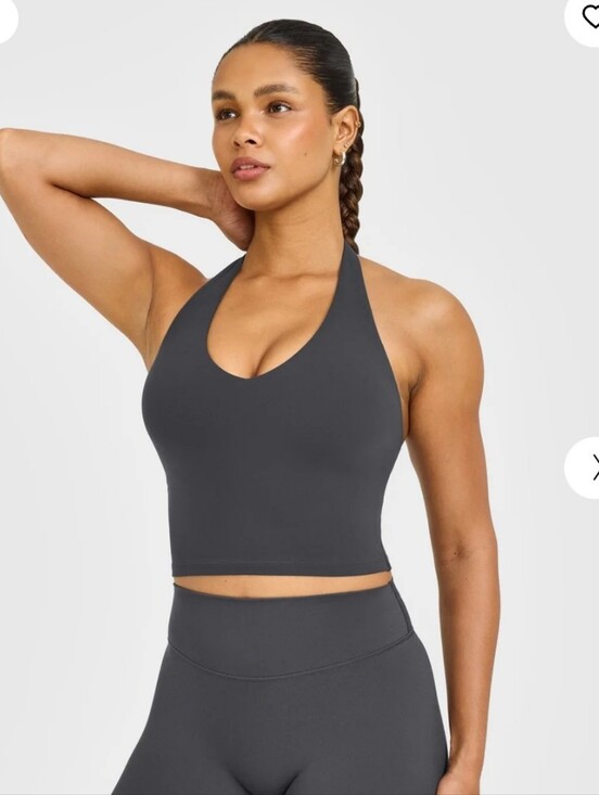 Oner Active Other - Oner Active SoftMotion Halter Neck Mid Vest with Built in Bra - Coal